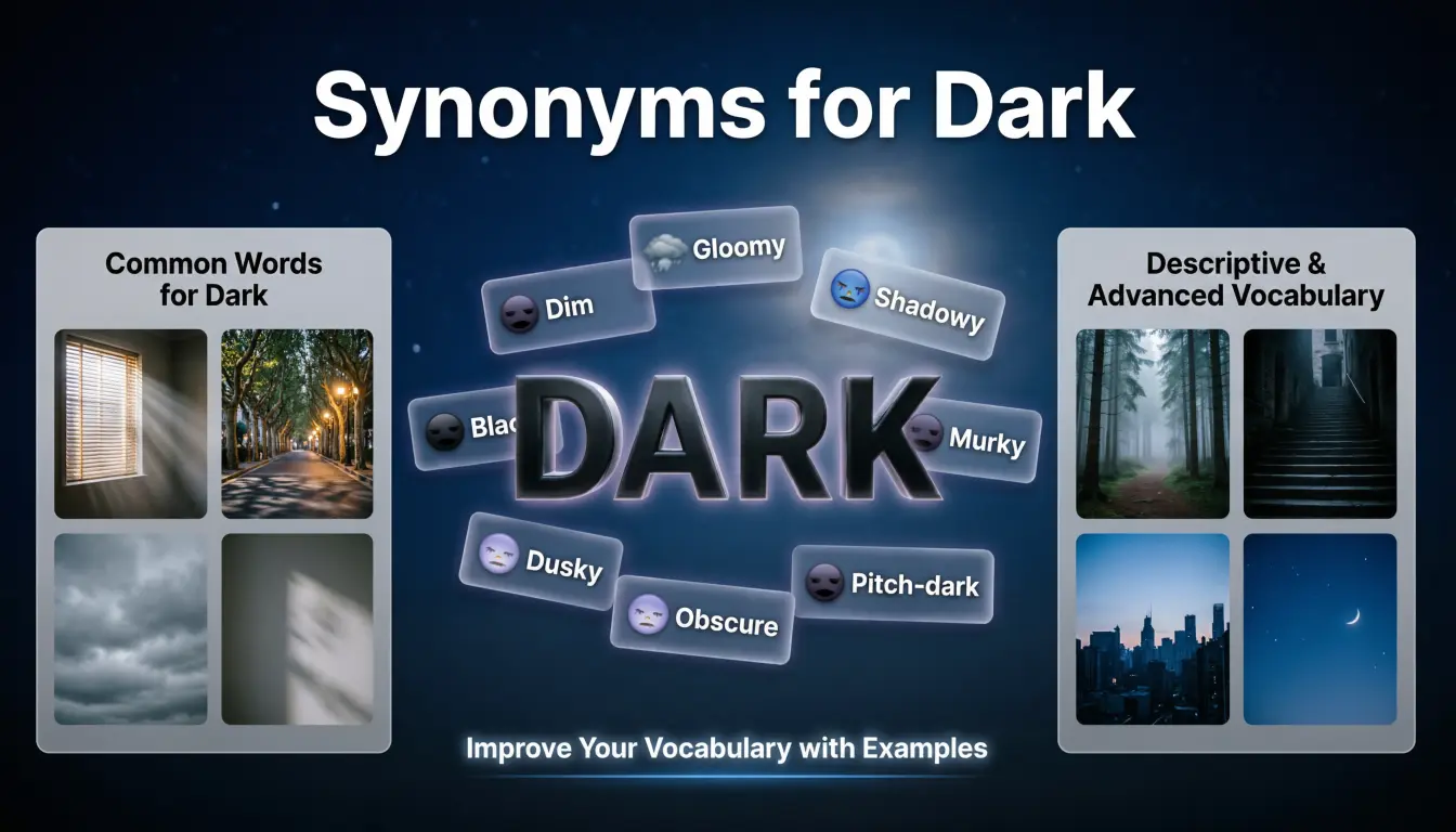 Synonyms for Dark Examples