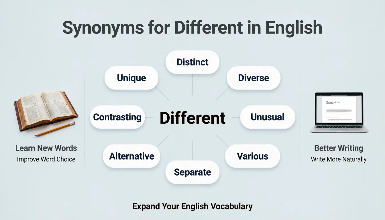 Synonyms for Different in English