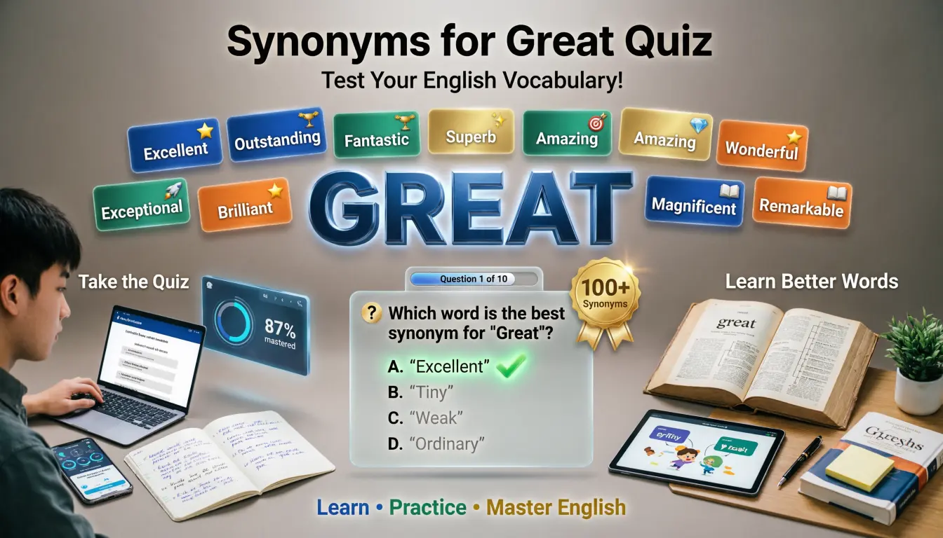 Synonyms for Great Quiz