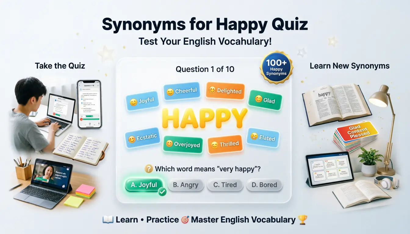 Synonyms for Happy Quiz