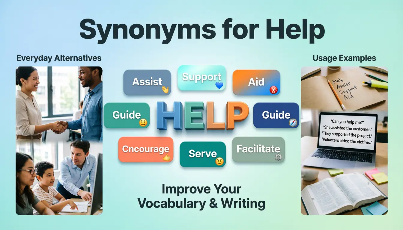 Synonyms for Help Examples
