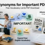 Synonyms for Important PDF