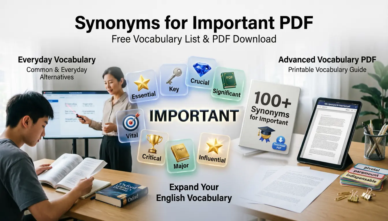 Synonyms for Important PDF