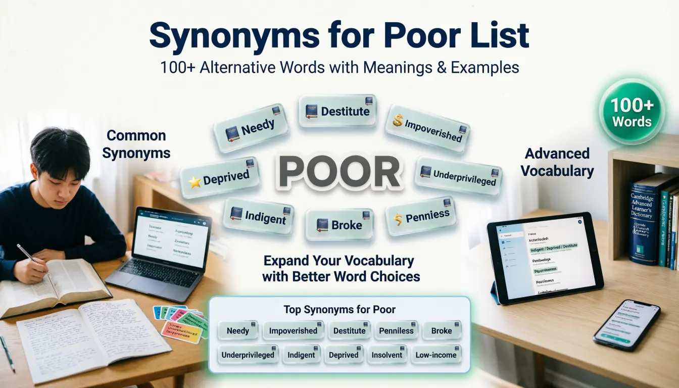 Synonyms for Poor List