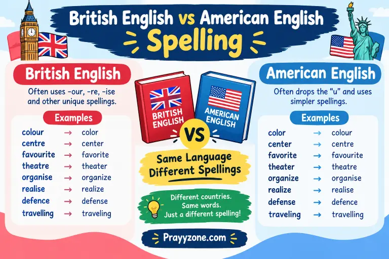 British English vs American English Spelling