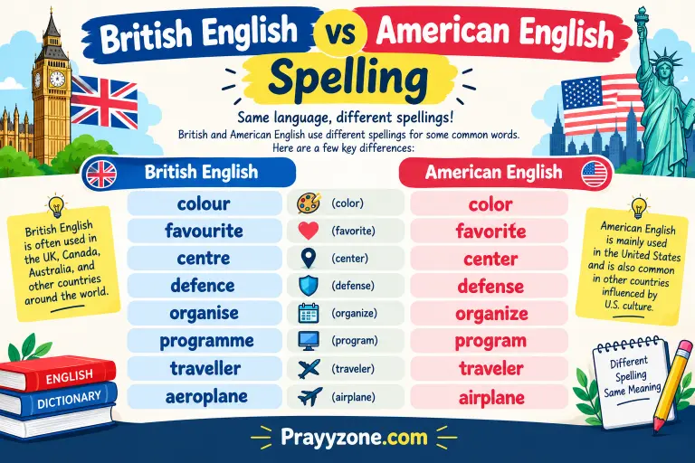 British English vs American English Spelling