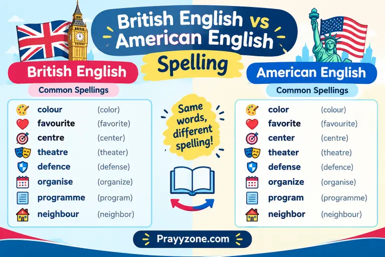 British English vs American English Spelling