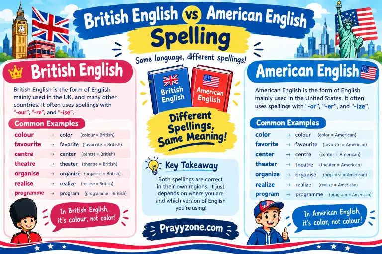 British English vs American English Spelling