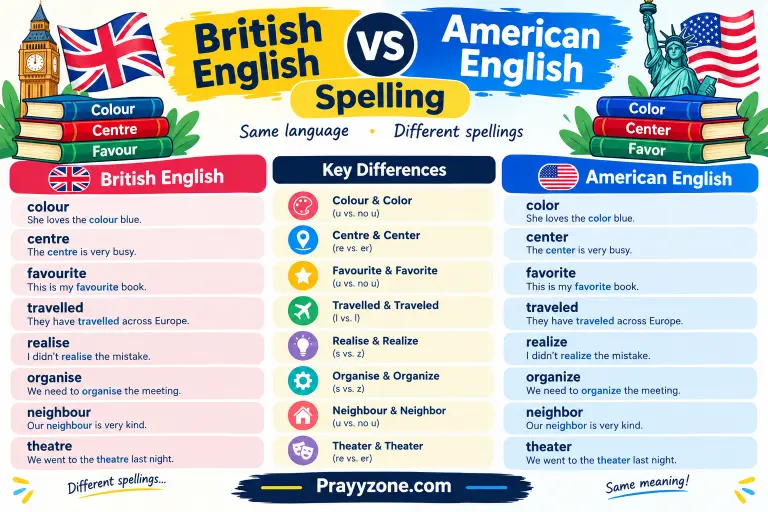 British English vs American English Spelling