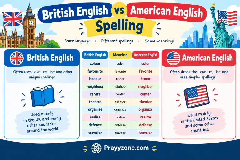 British English vs American English Spelling