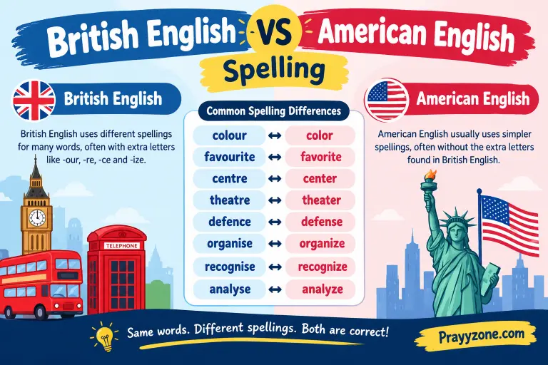 British English vs American English Spelling