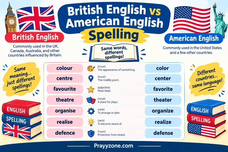 British English vs American English Spelling