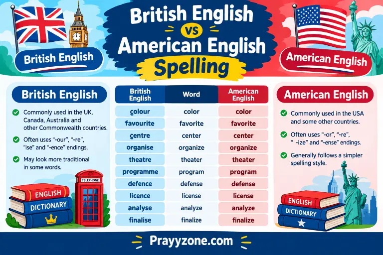 British English vs American English Spelling