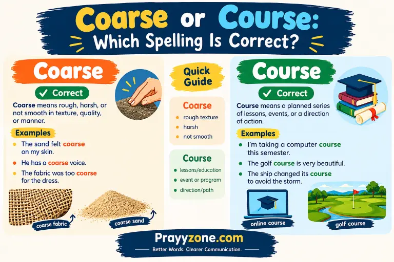 Coarse or Course