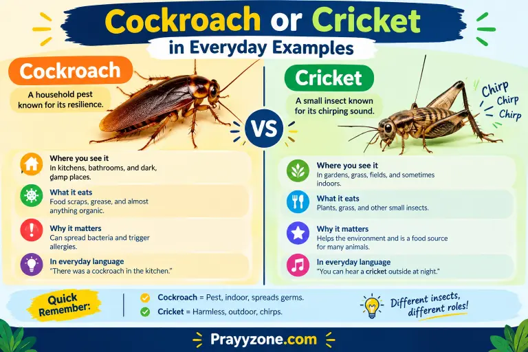 Cockroach or Cricket in Everyday Examples