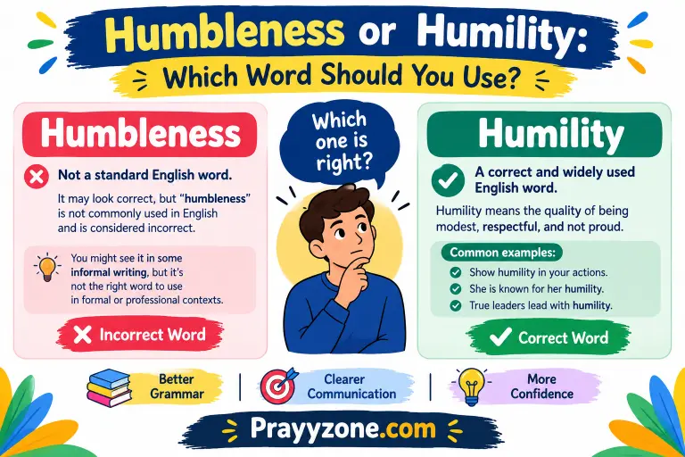 Humbleness or humility