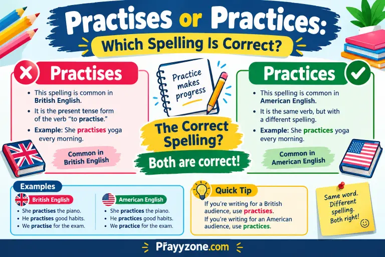 practises or practices