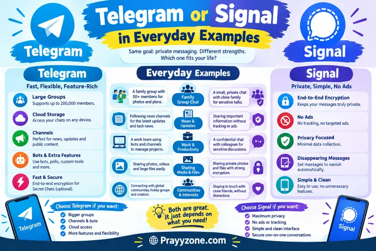 Telegram or Signal in Everyday Examples