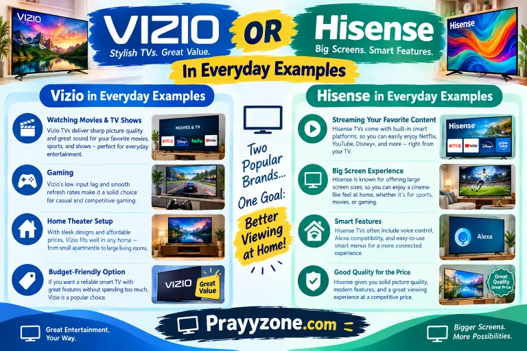 Vizio or Hisense in Everyday Examples